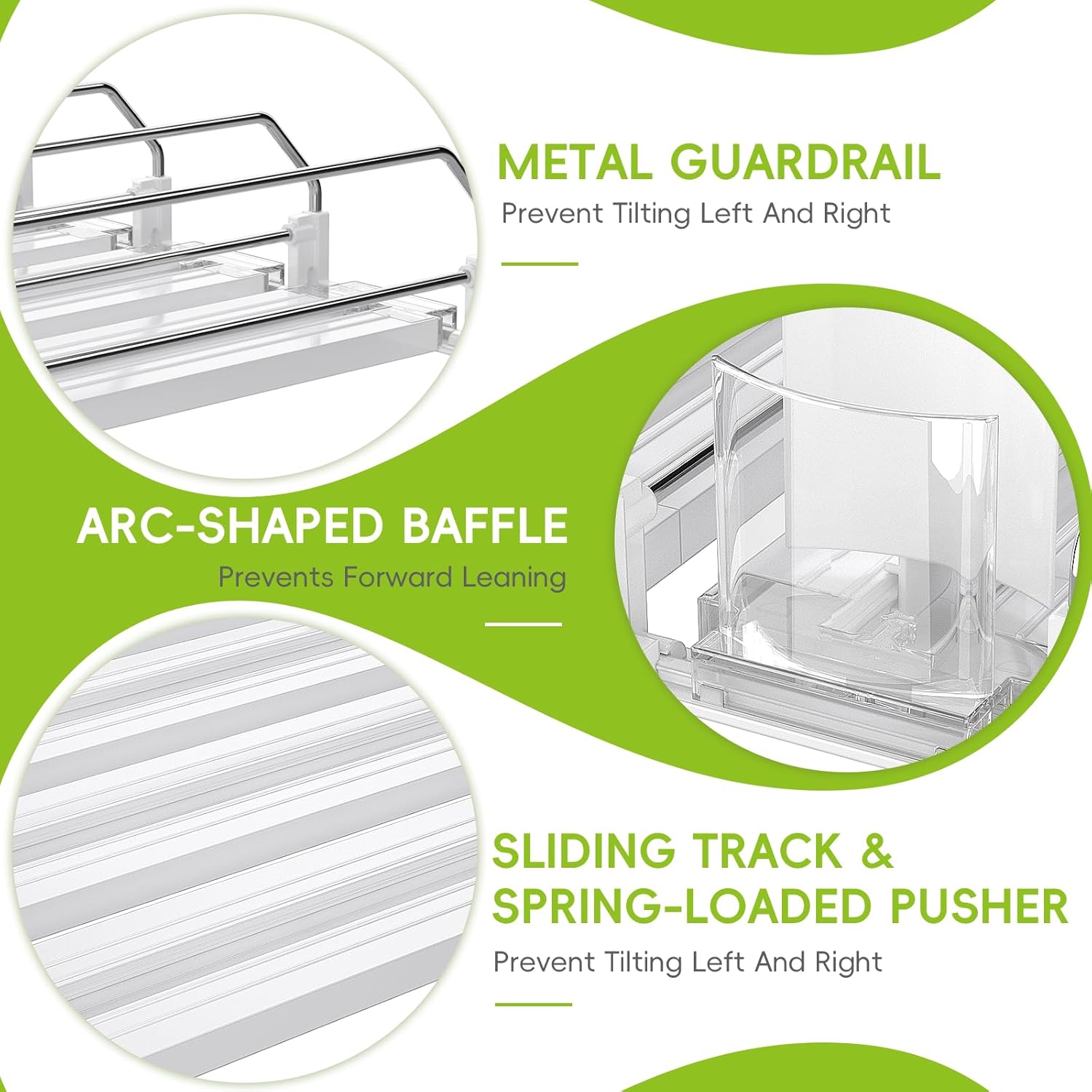 Soda Can Dispenser for Refrigerator,Self-Pushing Drink Organizer for Fridge, Width Adjustable Fridge Organization, Beer Pop Can Water Bottle Drink Dispenser for Fridge (15.1D) White (White, 6 Row)